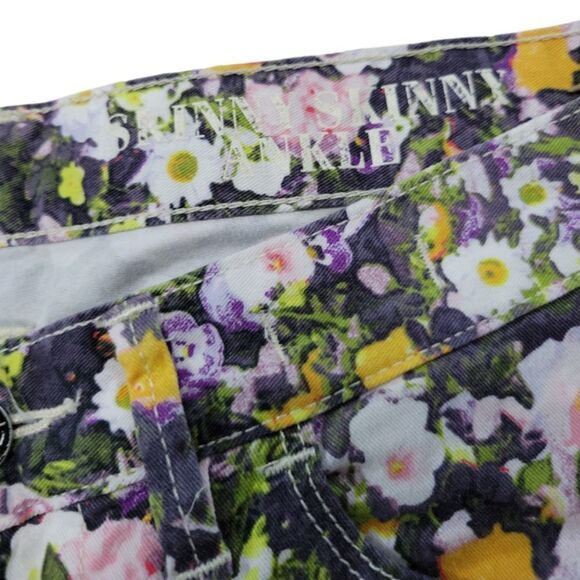 Madewell Jeans Size 29 30x28 Madewell Skinny Skinny Ankle Jeans  Stretch Floral - Picture 6 of 7